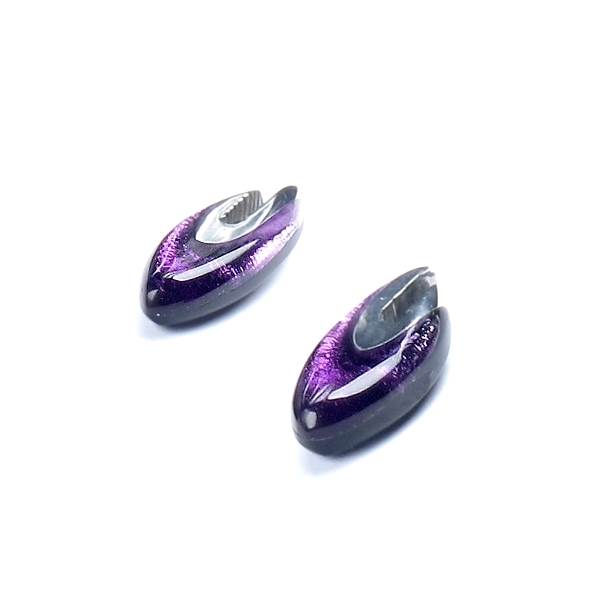 Purple Pewter Curve Stud Earrings | The Jewellery Stop