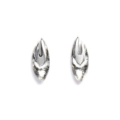 Silver Pewter Curve Stud Earrings | The Jewellery Stop