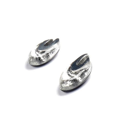Silver Pewter Curve Stud Earrings | The Jewellery Stop