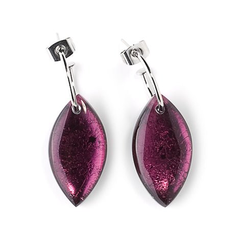Pink Diamond Resin Creole Earrings | The Jewellery Stop
