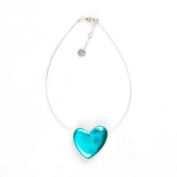 Blue Love Heart Pendant