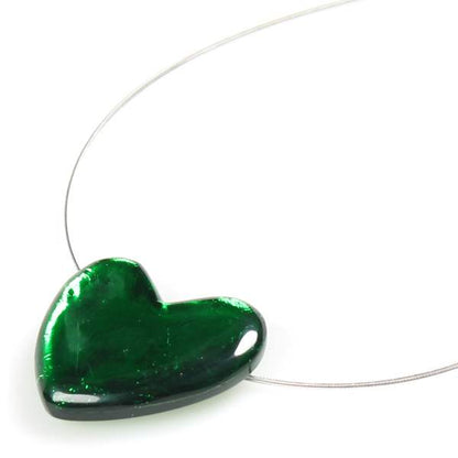 Green Love Heart Pendant