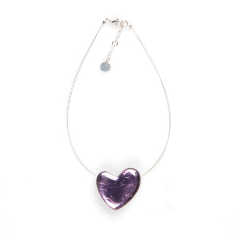 Lilac Love Heart Pendant
