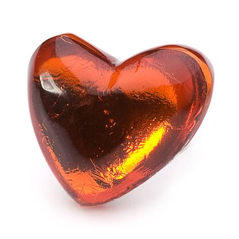 Orange Love Heart Ring | The Jewellery Stop