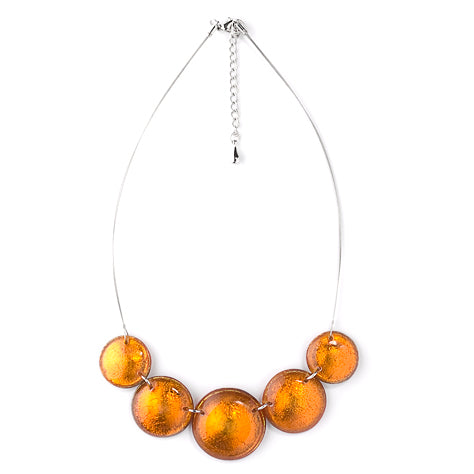 Amber Saucer Necklace