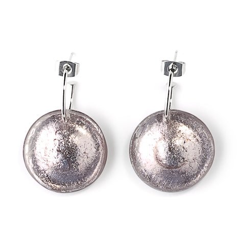 Grey Saucer Creole Earrings | The Jewellery Stop