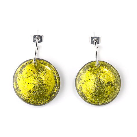 Olive Saucer Creole Earrings