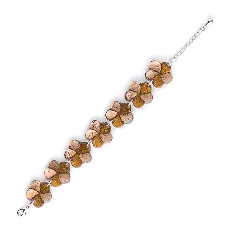 Brown Terraced Flower Bracelet | The Jewellery Stop