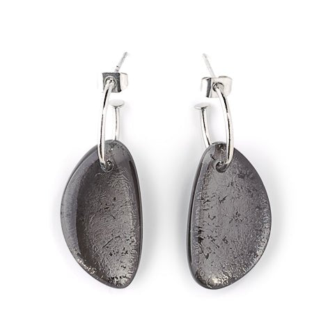 Black Eclectic Classic Creole Earrings | The Jewellery Stop