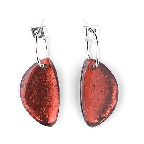 Maroon Eclectic Classic Creole Earrings | The Jewellery Stop