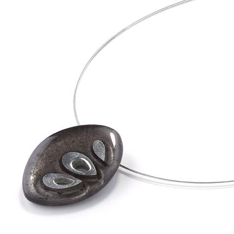 Black Classic Splash Pendant | The Jewellery Stop