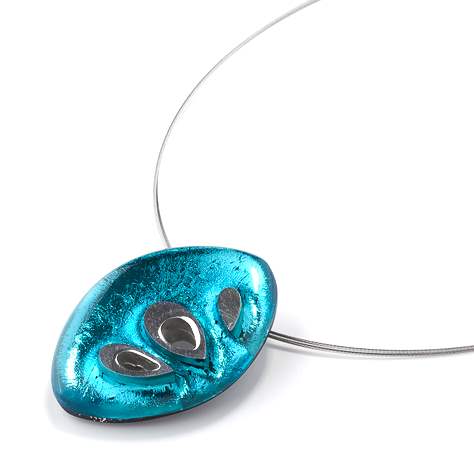 Turquoise Classic Splash Pendant | The Jewellery Stop
