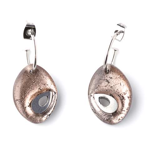 Biscuit Classic Splash Creole Earrings | The Jewellery Stop
