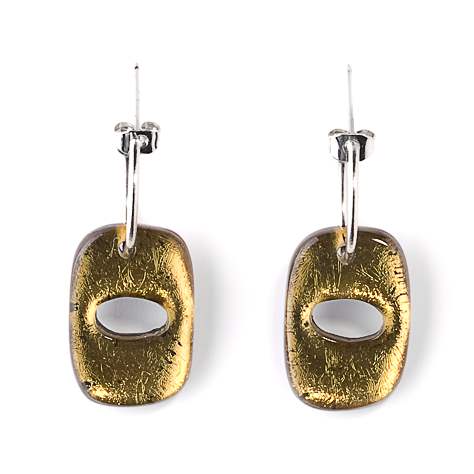 Bronze Cat Eye Creole Earrings | The Jewellery Stop