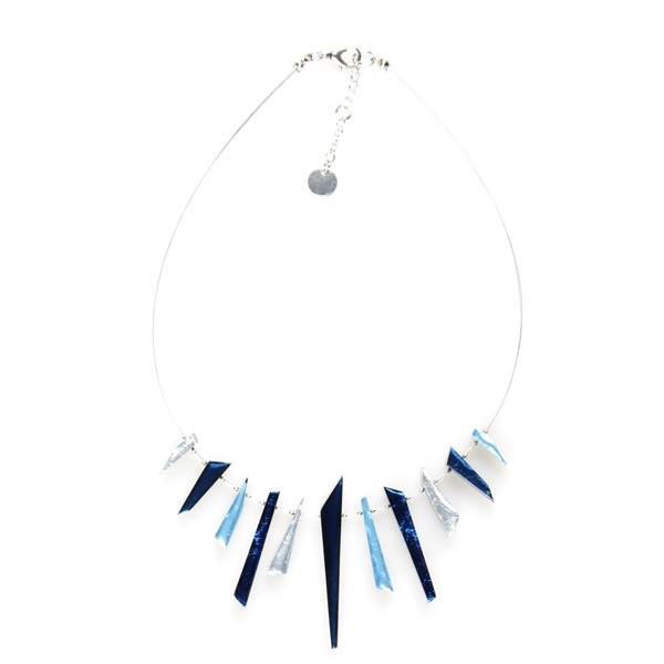 Navy Icicle Necklace
