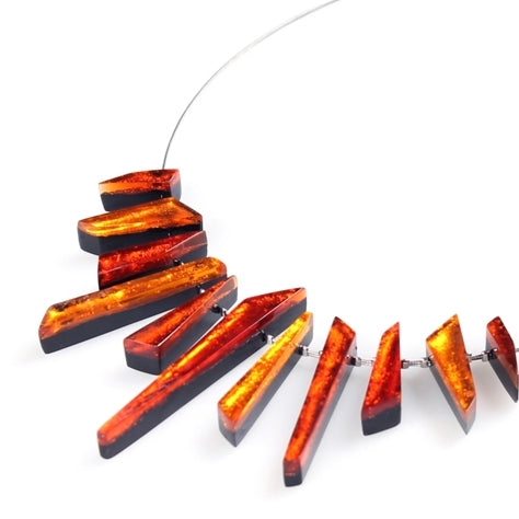 Tangerine Icicle Necklace