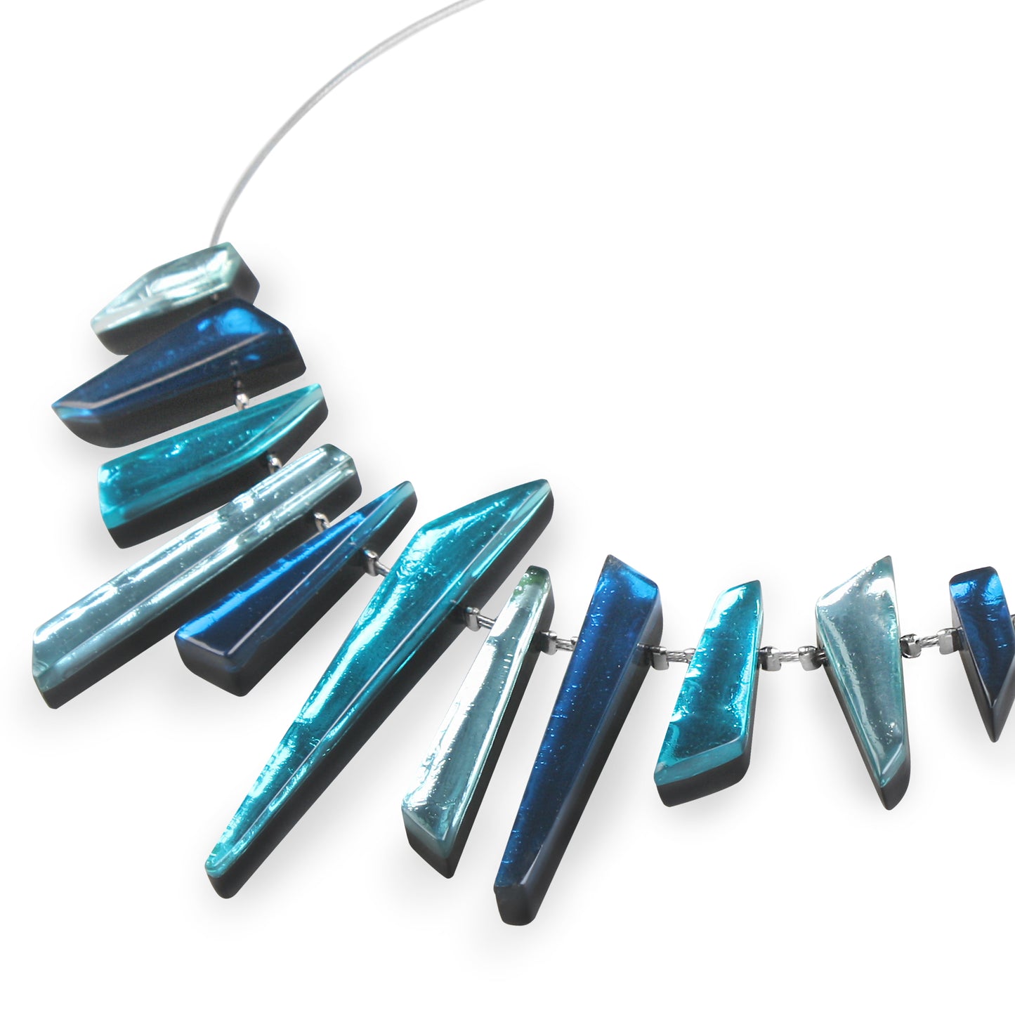 Teal Icicle Necklace