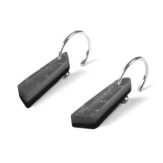 Black Icicle Creole Earrings | The Jewellery Stop