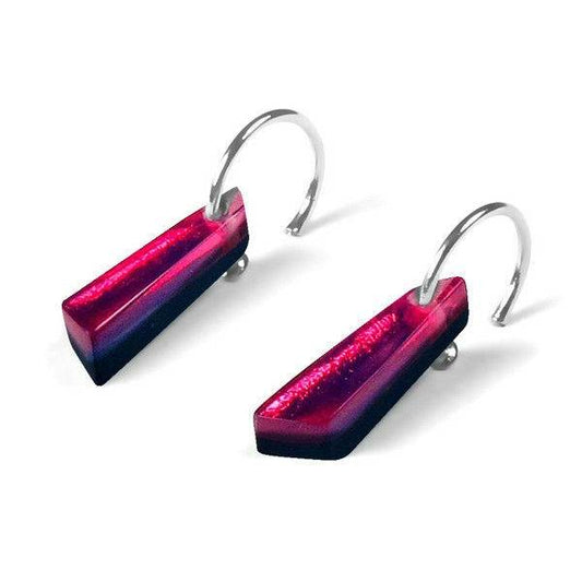 Cerise Icicle Creole Earrings | The Jewellery Stop