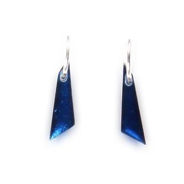 Navy Icicle Creole Earrings | The Jewellery Stop