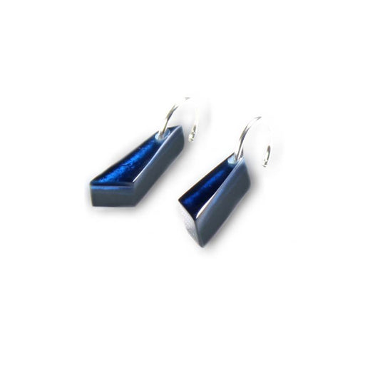 Navy Icicle Creole Earrings | The Jewellery Stop