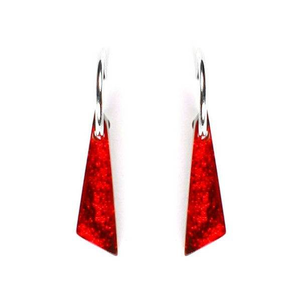 Scarlet Icicle Creole Earrings | The Jewellery Stop