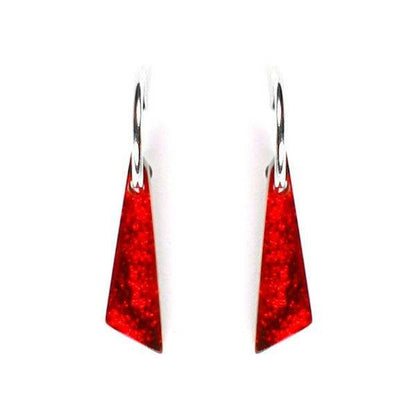 Scarlet Icicle Creole Earrings | The Jewellery Stop