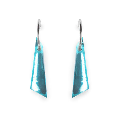 Teal Icicle Creole Earrings | The Jewellery Stop