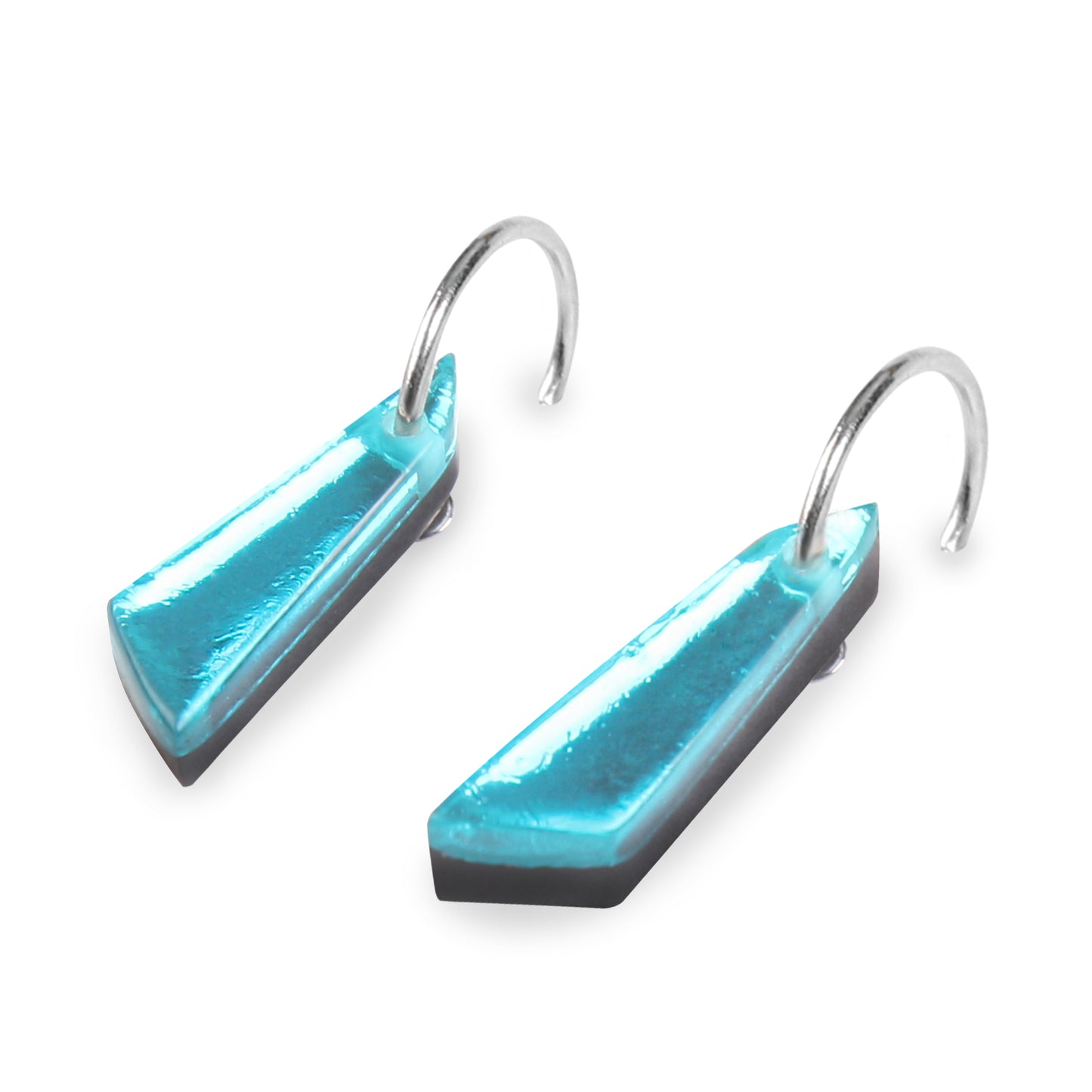 Teal Icicle Creole Earrings | The Jewellery Stop