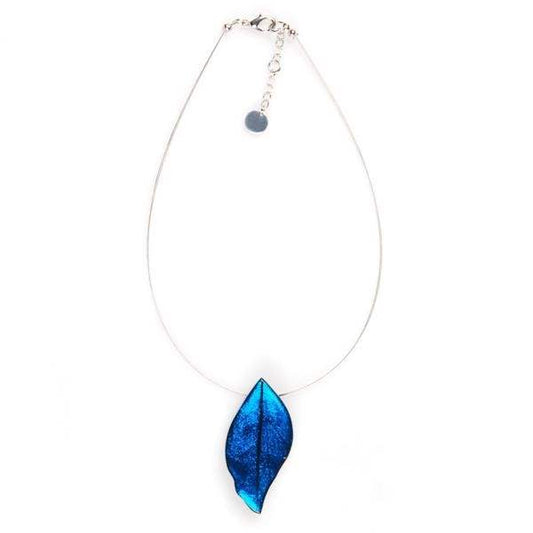 Turquoise Skeletal Leaf Large Pendant | The Jewellery Stop