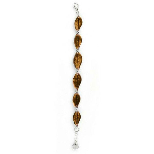 Brown Skeletal Leaf Bracelet | The Jewellery Stop