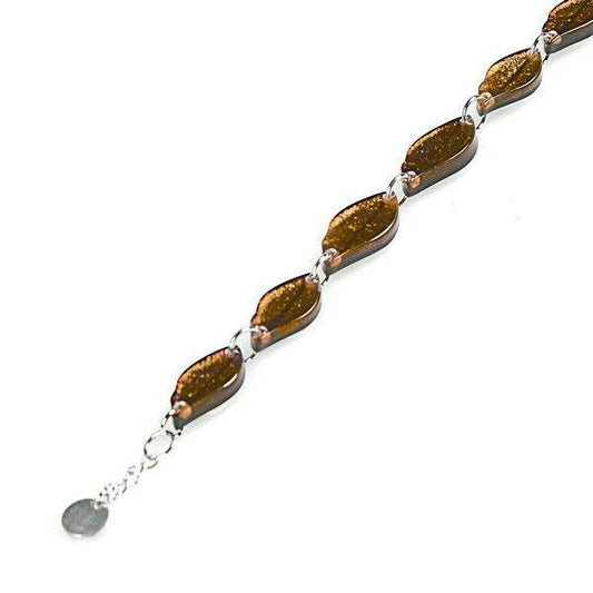 Brown Skeletal Leaf Bracelet | The Jewellery Stop