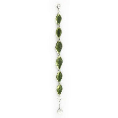 Lime Skeletal Leaf Bracelet | The Jewellery Stop