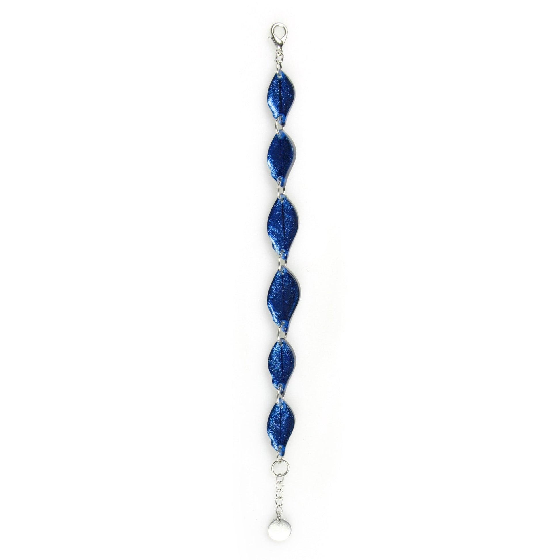 Navy Skeletal Leaf Bracelet | The Jewellery Stop