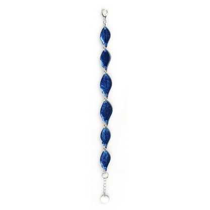 Navy Skeletal Leaf Bracelet | The Jewellery Stop