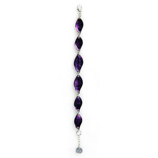 Purple Skeletal Leaf Bracelet | The Jewellery Stop