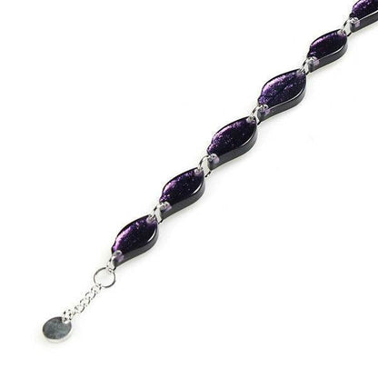 Purple Skeletal Leaf Bracelet | The Jewellery Stop