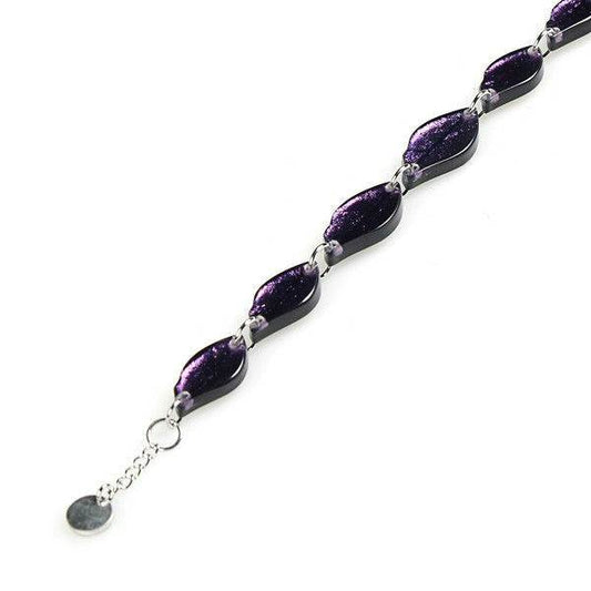 Purple Skeletal Leaf Bracelet | The Jewellery Stop