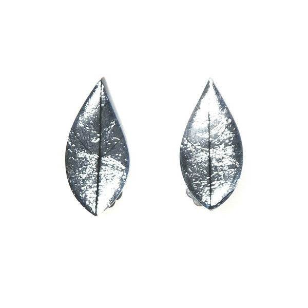 Silver Skeletal Leaf Clip Earrings | The Jewellery Stop