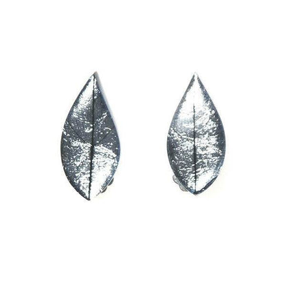 Silver Skeletal Leaf Clip Earrings | The Jewellery Stop