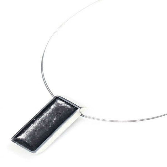 Black Pewter Slice Pendant | The Jewellery Stop