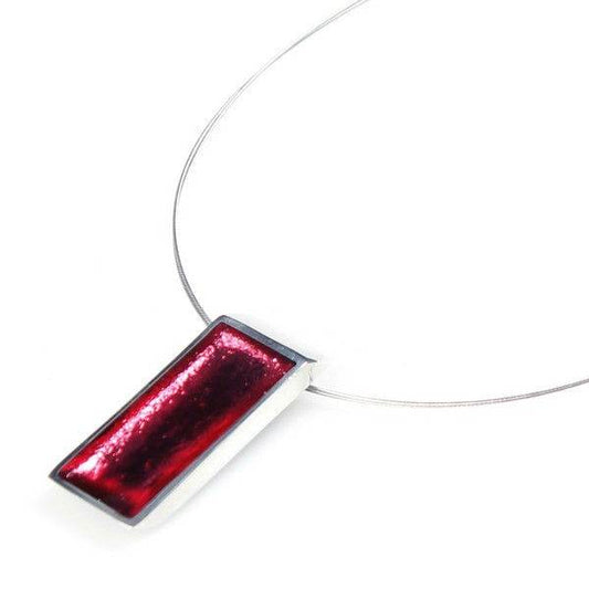 Pink Pewter Slice Pendant | The Jewellery Stop