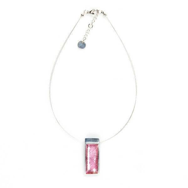 Rose Pewter Slice Pendant | The Jewellery Stop