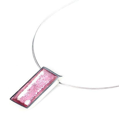 Rose Pewter Slice Pendant | The Jewellery Stop