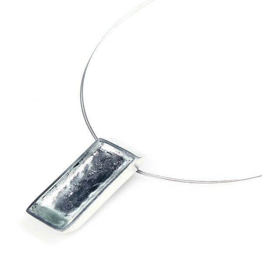 Silver Pewter Slice Pendant | The Jewellery Stop