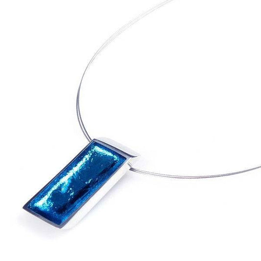 Teal Pewter Slice Pendant | The Jewellery Stop