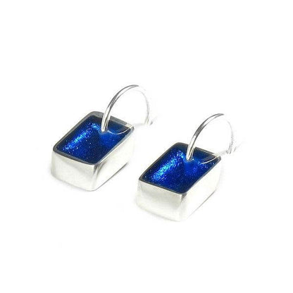 Azure Pewter Slice Creole Earrings | The Jewellery Stop