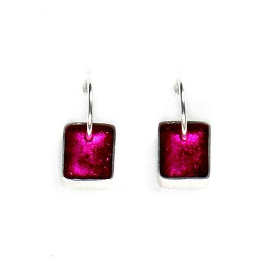 Berry Pewter Slice Creole Earrings | The Jewellery Stop