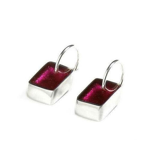 Berry Pewter Slice Creole Earrings | The Jewellery Stop