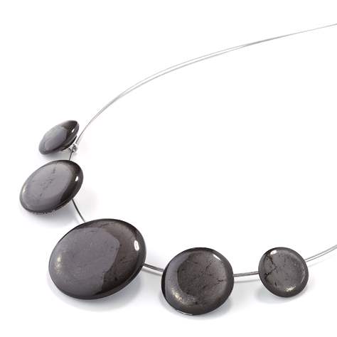 Black Classic Round Necklace | The Jewellery Stop